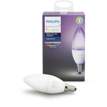 Умная лампа Philips Hue White and Color Ambiance E14